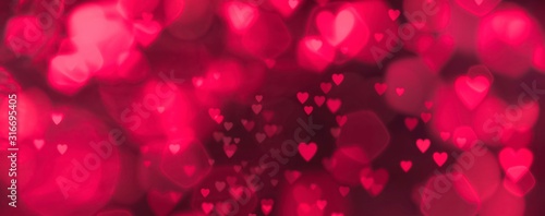 Abstract colorful pink background with hearts - concept Mother's Day, Valentine's Day, Birthday