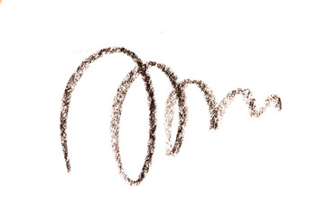 Eye liner pencil stroke on white background - Image