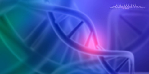 3d render of dna structure, abstract background