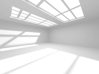 Fototapeta premium Futuristic White Architecture Design Background