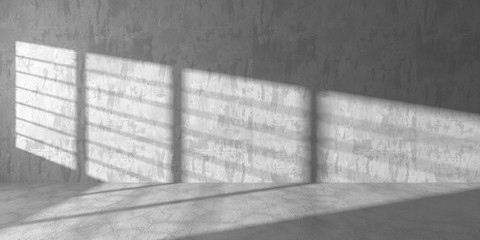 Dark concrete empty room. Modern architecture design