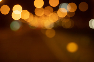 Blur image of city lights in the night.