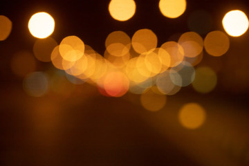 Blur image of city lights in the night.