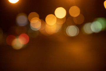 Blur image of city lights in the night.