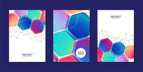 abstract background full colour for annual report cover banner leaflet template design