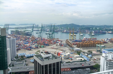 Singapore aerial view