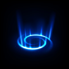 Rotating blue spiral with sparkles. Suitable for product advertising, product design, and other