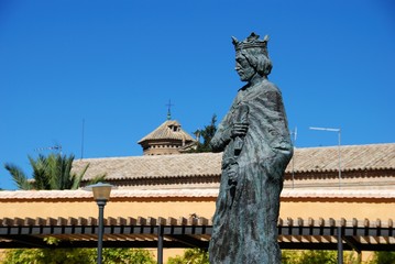 Statue of Fernando III El Santo in the old town, Baeza, Spain.
