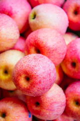 background of red apples