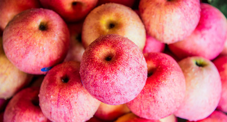 background of red apples