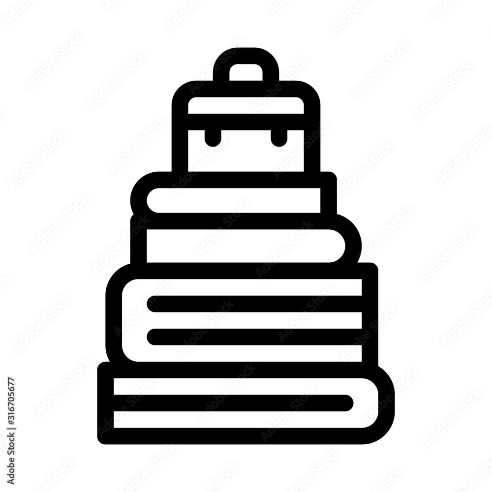 Canvas Prints Case Heap Tower Icon Vector. Outline Case Heap Tower Sign. Isolated Contour Symbol Illustration