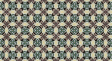 Seamless abstract illustration wallpaper background pattern of brown and light brown flowers can be used motifs of batik, shirt, sarong, ornament, tablecloth, clhoting