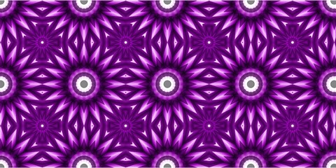 seamless pattern with purple flowers