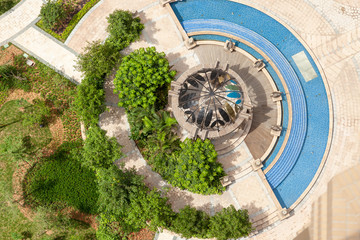 Beautiful garden in a Chinese new residential district