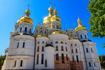 Fototapeta na wymiar Dormition Cathedral of the Kiev Pechersk Lavra (Kiev Monastery of the Caves) in Ukraine