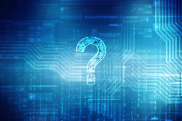 2d illustration question mark background