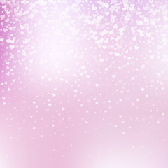 White heart love confettis. Valentine's day gradie