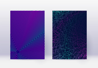 Cover design template set. Abstract lines modern b