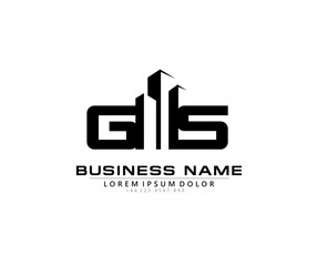 G S GS Initial building logo concept