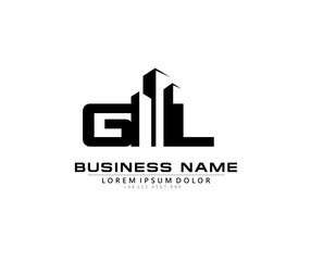 Fototapeta premium G L GL Initial building logo concept