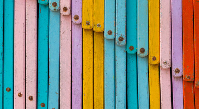 colourful background with colorer wood background