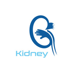 Naklejka premium Kidney Care vector illustration design logo template symbol