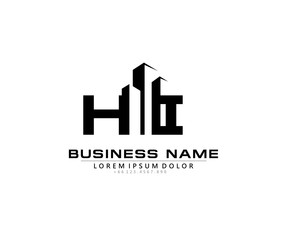 Fototapeta premium H I HI Initial building logo concept