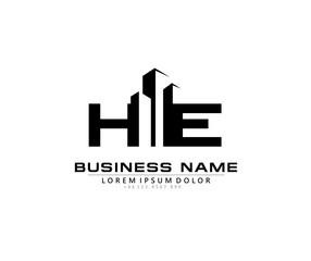 H E HE Initial building logo concept