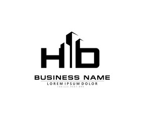 H D HD Initial building logo concept