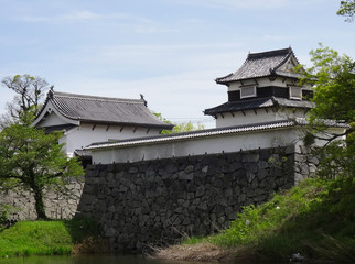 Fototapeta na wymiar Alte Burganlage mit Burggraben in Japan 