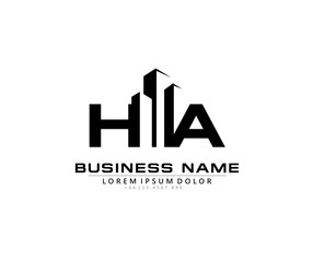 H A HA Initial building logo concept