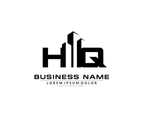 H Q HQ Initial building logo concept