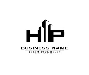 H P HP Initial building logo concept