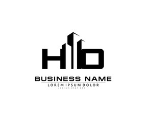 Fototapeta premium H O HO Initial building logo concept