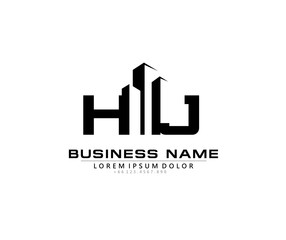 Fototapeta premium H J HJ Initial building logo concept
