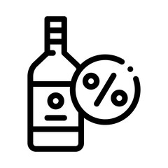 Drink Bottle Icon Vector. Outline Drink Bottle Sign. Isolated Contour Symbol Illustration