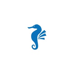 Fototapeta premium Sea horse illustration logo vector
