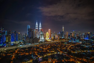 Fotobehang Kuala Lumpur city night view.  © jasniulak