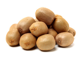 kiwi fruit on white background 