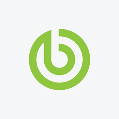 initial letter logo b inside circle shape. letter ob, b o, b inside o rounded. The logo can be used for business consulting and financial companies. Technology digital concept. - vector