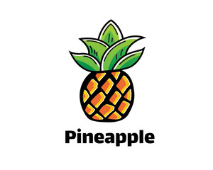 pineapple art classic draw logo design inspiration