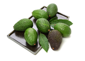 Avocado on a  white background
