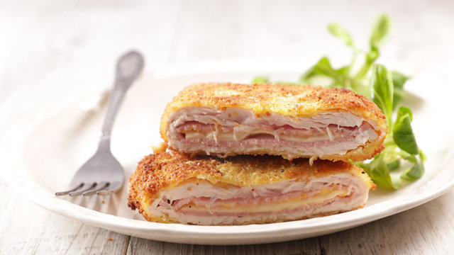 cordon bleu- chicken fillet with ham and cheese