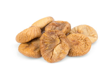 dried figs fruit isolated on white background