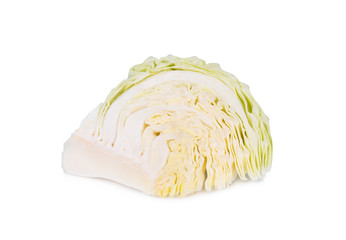 Obraz premium sliced cabbage isolated on white background