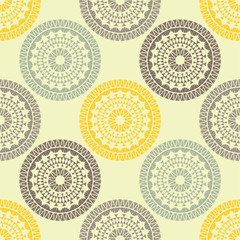 Ethnic boho ornament. Seamless pattern. Tribal motif. Vector illustration for web design or print.