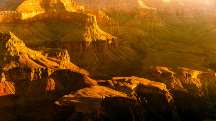 Farben Grand Canyon National Park im Abendlicht