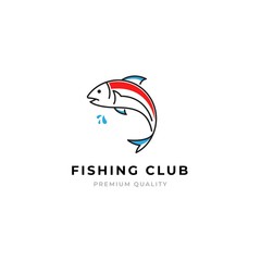 Fish logo vector template, suitable for fishing, restaurant seafood, market shop, business store, aquatic mascot and environment icon