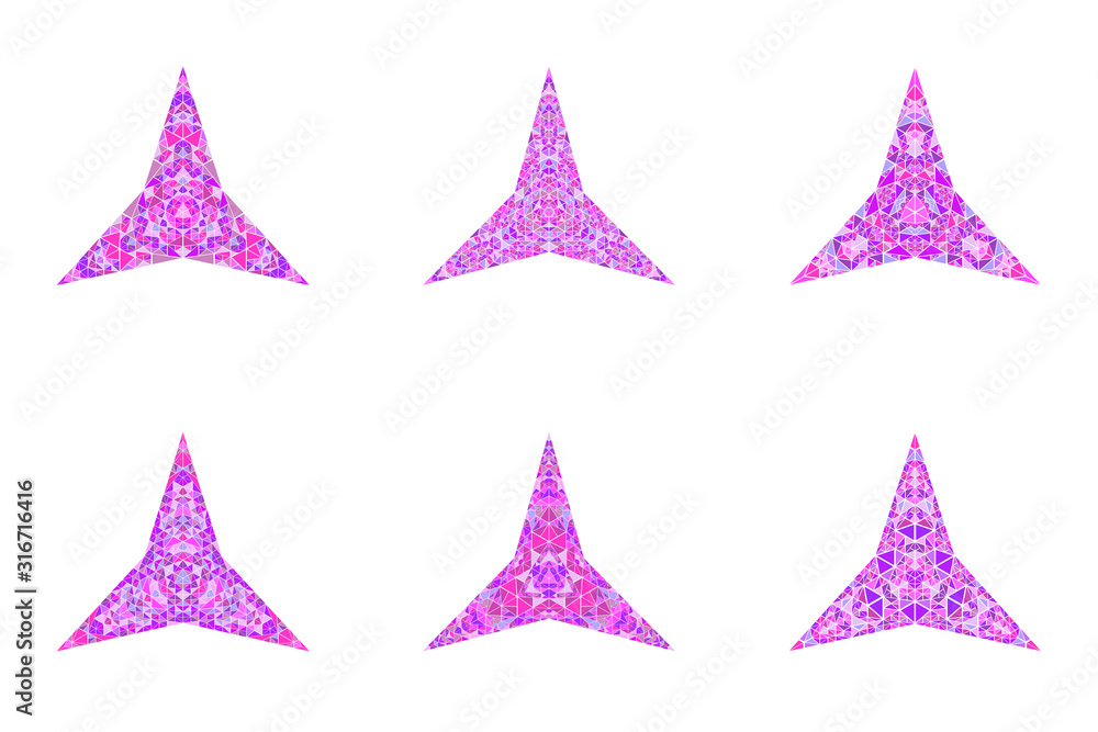 Poster geometrical triangle ornament star polygon collection - polygonal geometric abstract ornamental vect
