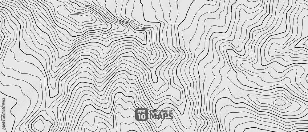 Poster the stylized height of the topographic contour in lines and contours. the concept of a conditional g